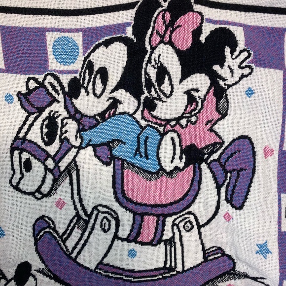 Disney Baby Babies Tapestry Woven Throw Blanket Vintage HTF Gender Neutral - Picture 2 of 7